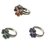 Náladový prsteň s motívom štvorlístka, nastaviteľná veľkosť