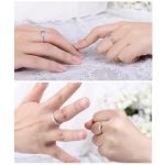 Strieborný snubný prsteň, dámsky, veľkosť 8