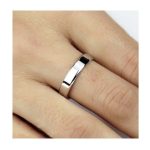 Strieborný pánsky snubný prsteň, veľkosť 9