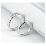 Strieborný pánsky snubný prsteň, veľkosť 10