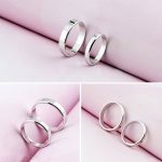 Strieborný dámsky snubný prsteň, veľkosť 8