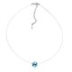Neviditeľný retiazkový náhrdelník, Aquamarine, zdobený kryštálmi Swarovski