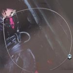 Neviditeľný retiazkový náhrdelník, Aquamarine, zdobený kryštálmi Swarovski