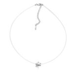 Neviditeľný retiazkový náhrdelník, Crystal, zdobený kryštálmi Swarovski