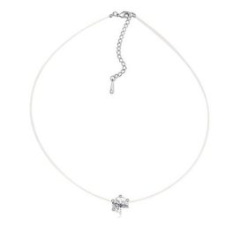   Neviditeľný retiazkový náhrdelník, Crystal, zdobený kryštálmi Swarovski