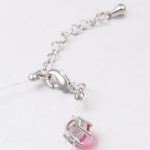 Neviditeľný retiazkový náhrdelník, ružový, zdobený kryštálmi Swarovski