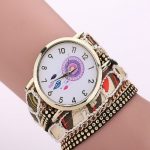 Dámske náramkové hodinky v mexickom štýle, béžová