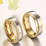 Pánsky snubný prsteň, nerez, zlatý, veľkosť 11