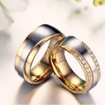 Pánsky snubný prsteň, nerez, zlatý, veľkosť 11