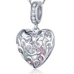 Strieborné srdiečko so zirkónovými kamienkami