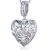 Strieborné srdiečko so zirkónovými kamienkami