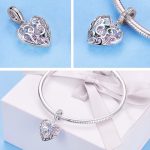 Strieborné srdiečko so zirkónovými kamienkami