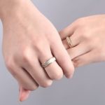 Pánsky snubný prsteň, nerez, zlatá farba, veľkosť 9