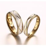 Dámsky snubný prsteň, nerez, zlatá farba, veľkosť 7