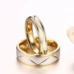 Dámsky snubný prsteň, nerez, zlatá farba, veľkosť 7