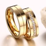 Pánsky snubný prsteň, nerezová oceľ, ružové zlato, veľkosť 10