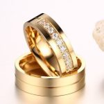 Dámsky snubný prsteň, nerez, ružové zlato, veľkosť 5