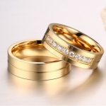 Dámsky snubný prsteň, nerez, ružové zlato, veľkosť 7