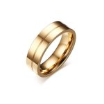 Pánsky snubný prsteň, nerez, ružové zlato, veľkosť 9