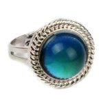 Náladový prsteň, nastaviteľná veľkosť, s motívom slnka