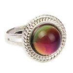 Náladový prsteň, nastaviteľná veľkosť, s motívom slnka