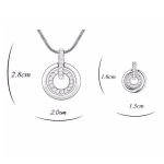 Sústredná okrúhla súprava šperkov zdobená kryštálmi Swarovski