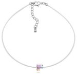 Náramok s príveskom v tvare kocky, Crystal AB, zdobený kryštálmi Swarovski