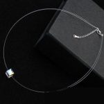 Náramok s príveskom v tvare kocky, Crystal AB, zdobený kryštálmi Swarovski