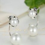 Strieborné náušnice s imitáciou perál