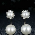 Strieborné náušnice s imitáciou perál