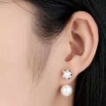 Strieborné náušnice s imitáciou perál