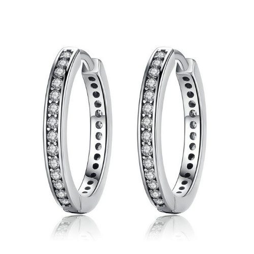 Strieborné kruhové náušnice