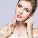 Strieborné náušnice s čerešňovými kvetmi, ružové