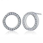 Strieborné kruhové náušnice