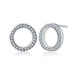 Strieborné kruhové náušnice