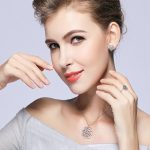 Strieborný náhrdelník ruže