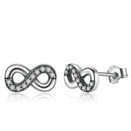 Strieborné náušnice nekonečna