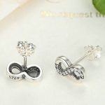 Strieborné náušnice nekonečna