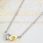 Strieborný náhrdelník s dvojitým srdcom