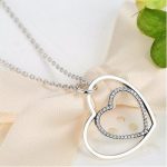 Strieborný náhrdelník srdiečko v srdci