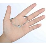 Strieborné perlové kúzlo s krištáľovými kameňmi