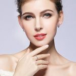 Strieborný pletený prsteň, biely, 6