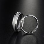 Strieborný pánsky snubný prsteň, veľkosť 10