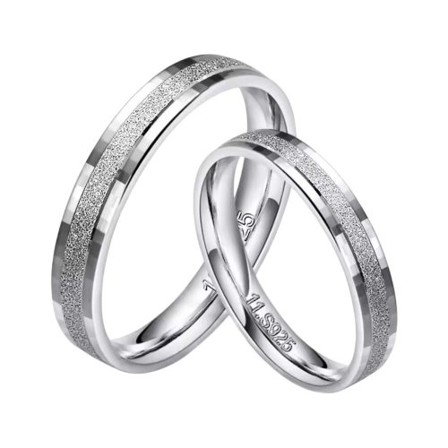 Strieborný pánsky snubný prsteň, veľkosť 8