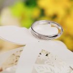 Dámsky snubný prsteň, strieborný, nastaviteľný