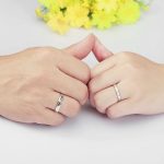 Dámsky snubný prsteň, strieborný, nastaviteľný