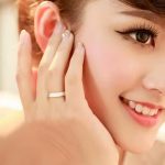 Ezüst női karikagyűrű, 7-es méret