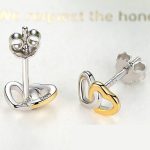 Strieborné náušnice s dvojitým srdcom
