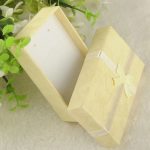 Šperkovnica s mašličkou, papierová, žltá