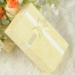 Šperkovnica s mašličkou, papierová, žltá